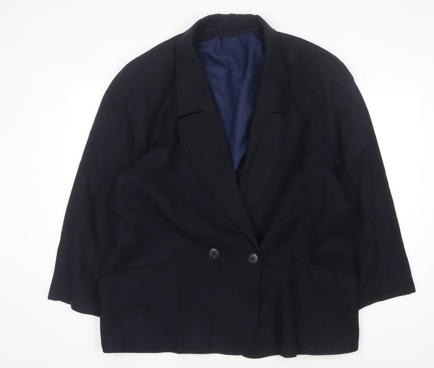 Max Pierre Men's Black Wool Blazer Size 46