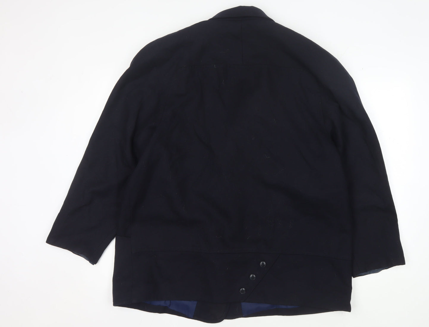 Max Pierre Men's Black Wool Blazer Size 46