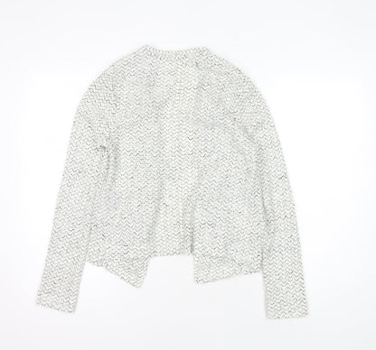 Next Women's White Cardigan Sequin Accent Size 8