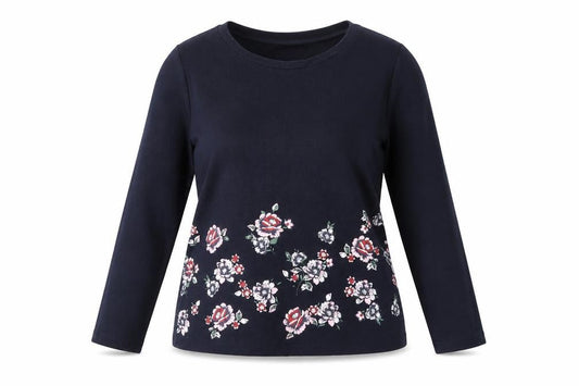 Marks and Spencer Women's Blue Floral Top UK 14
