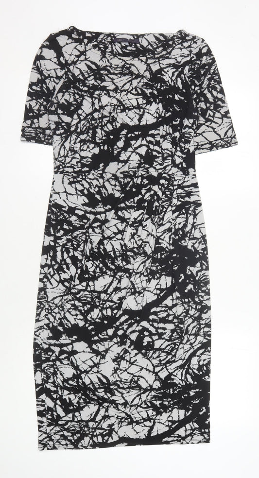 Marks and Spencer Women's Black Long Bodycon Dress - Size 10