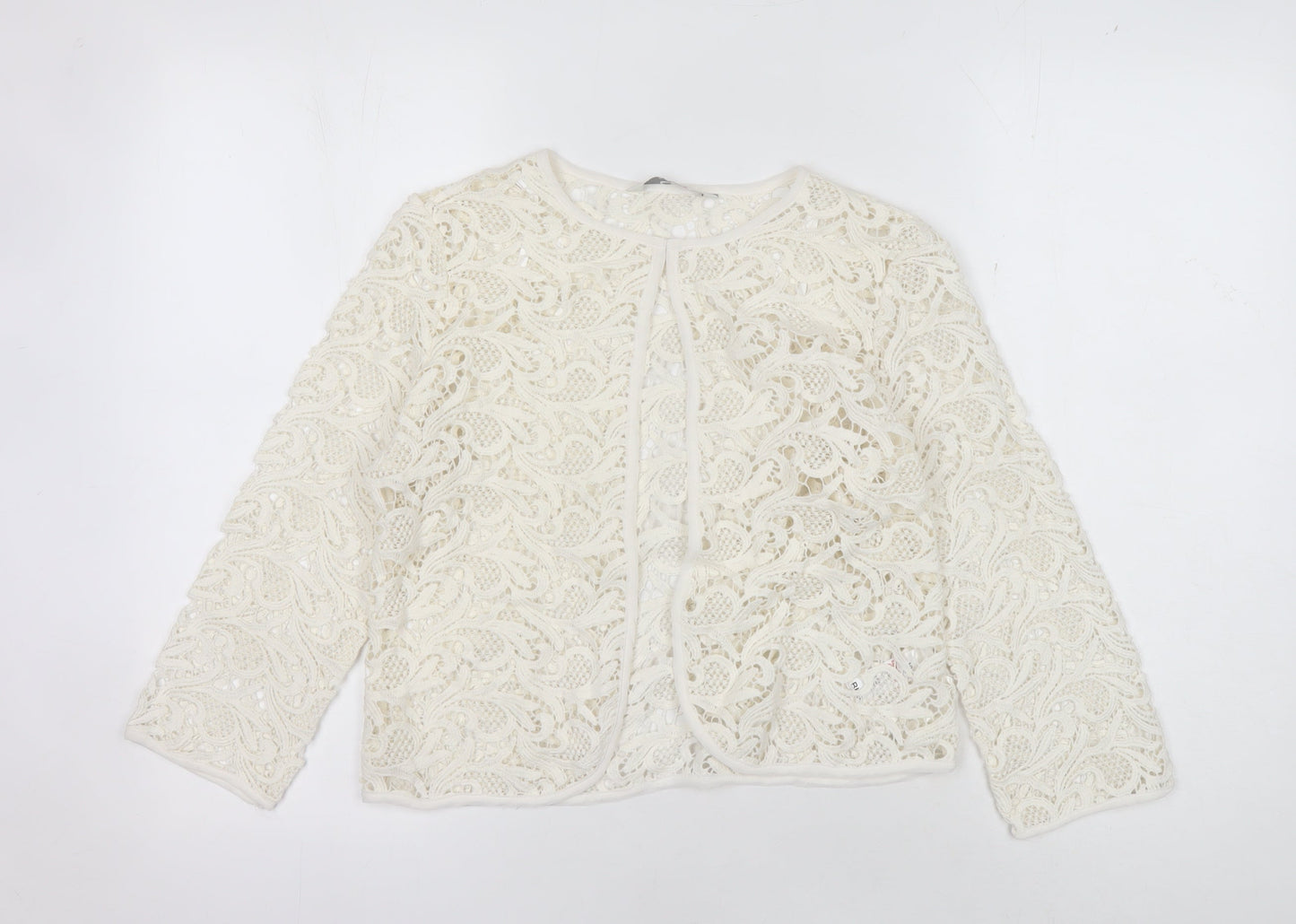 BHS Women's Ivory Lace Jacket, Size 10, Casual/Party