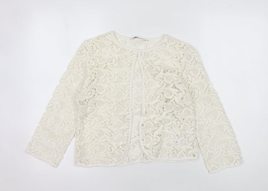 BHS Women's Ivory Lace Jacket, Size 10, Casual/Party