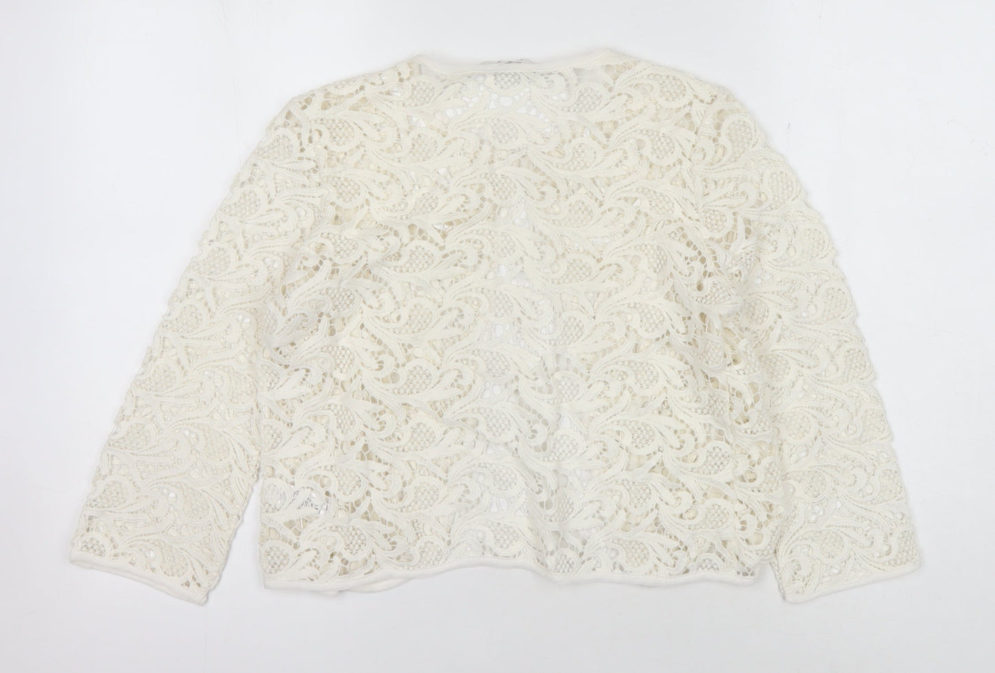 BHS Women's Ivory Lace Jacket, Size 10, Casual/Party