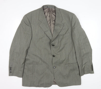 Additional front view of Savoy Taylors Guild Men's Grey Classic Blazer Jacket 42S