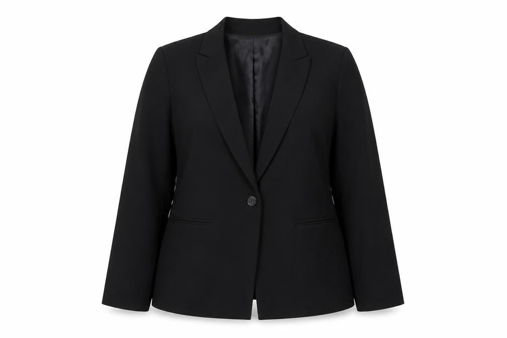 ASOS Women's Black Blazer, Size 12, Regular Fit, Notch Lapel