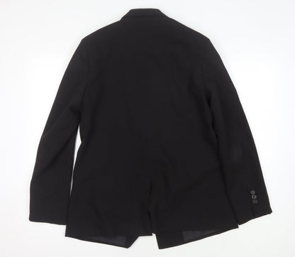 Back view of ASOS Women's Black Blazer, size 12, Regular Fit, Notch Lapel