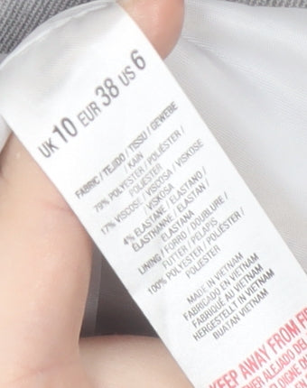 Close-up detail of Miss Selfridge Women's Grey Blazer -, size 10