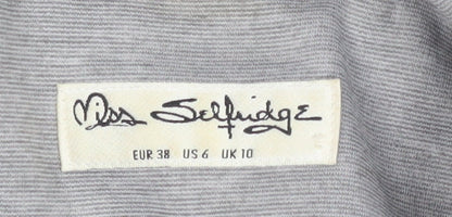 Brand and care label for Miss Selfridge Women's Grey Blazer -, size 10