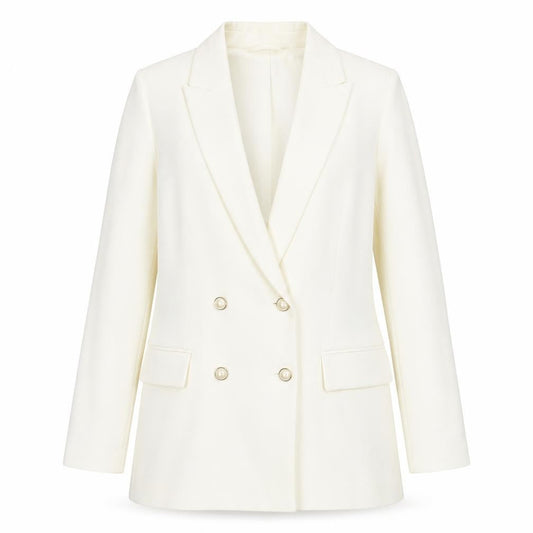H&M Women's Ivory Blazer Size 10 Double Breasted