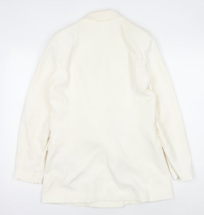 H&M Women's Ivory Blazer Size 10 Double Breasted