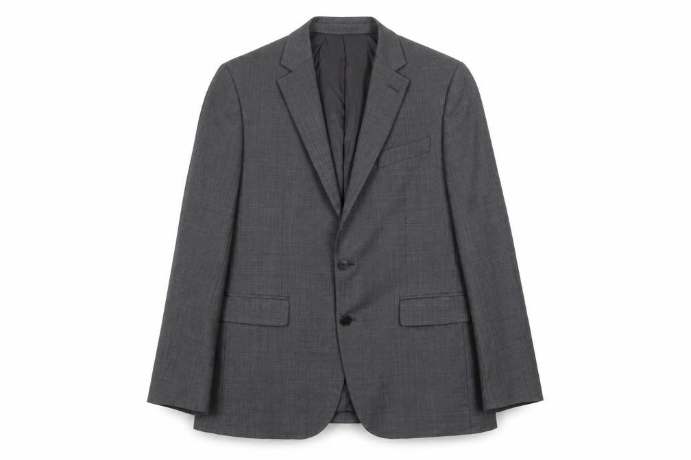 Chester Barrie Men's Grey Wool Blazer, 40R, Check Formal Jacket