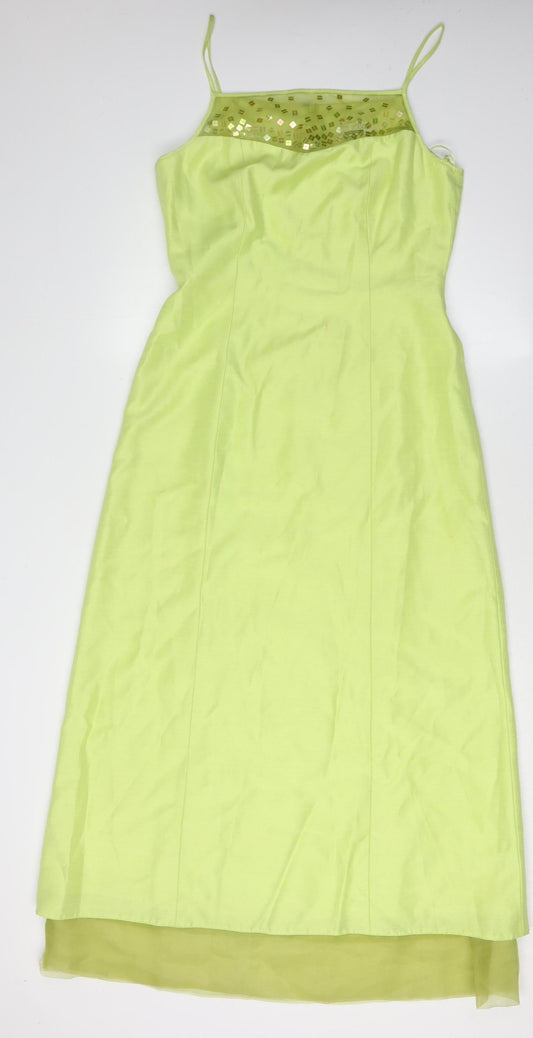 Vera Mont Women's Green Slip Dress, Size 10, Formal
