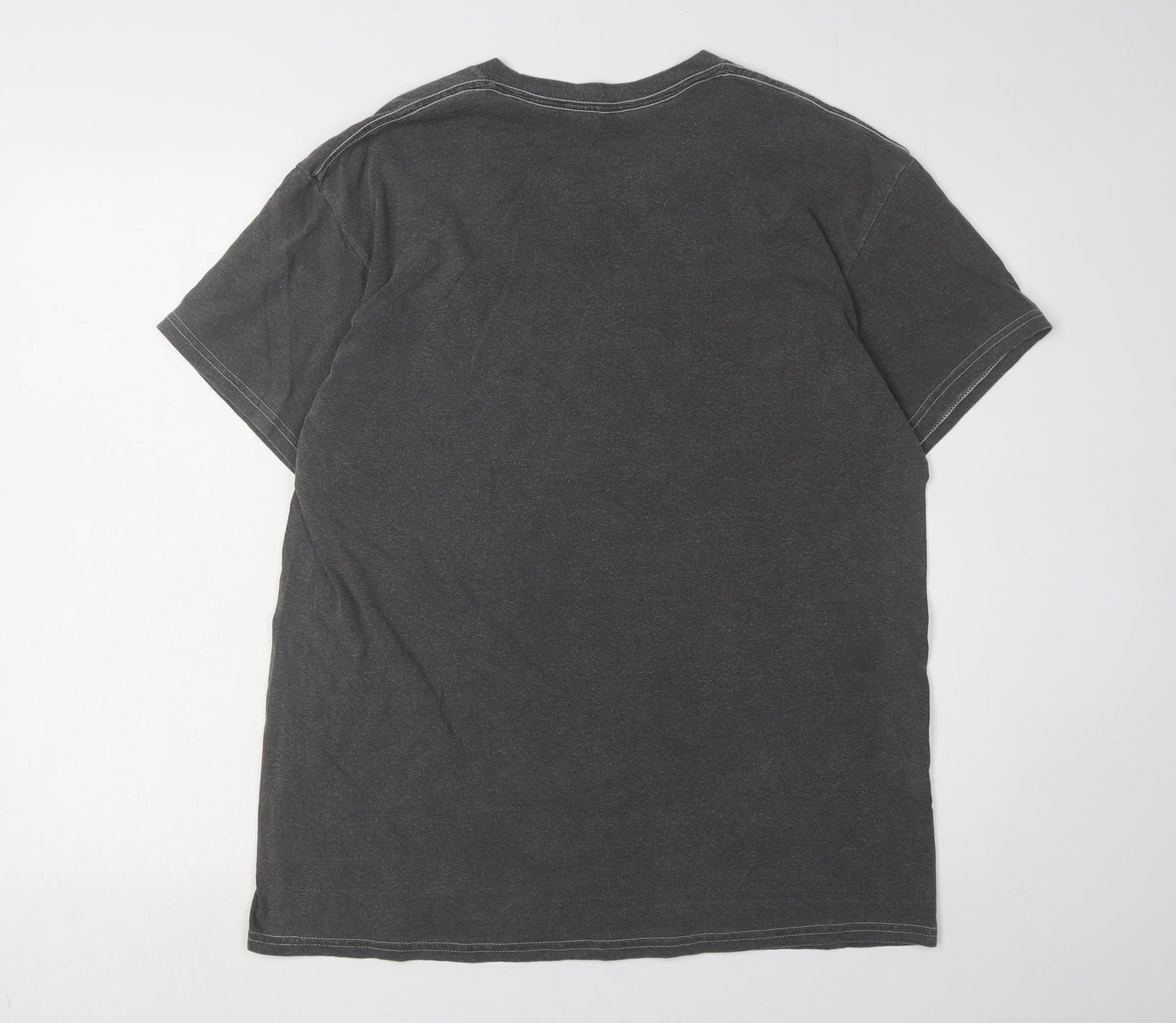 River Island Women's Black T-Shirt, Size 12, 90s Style
