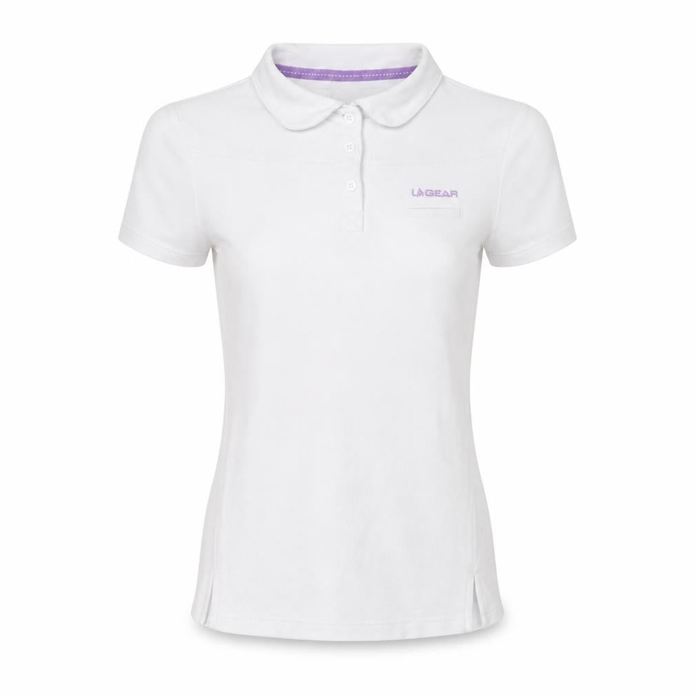 LA Gear Women's White Polo Shirt Size 8
