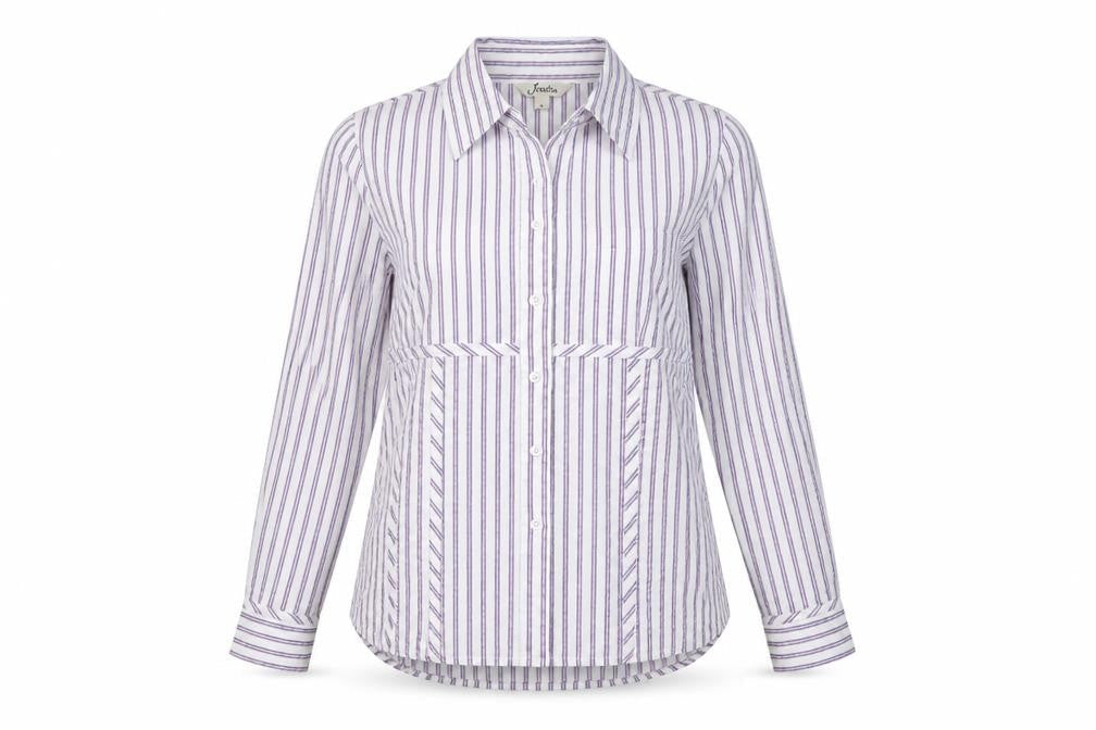 Jessica Women's Multicoloured Striped Button-Up Shirt Size 10
