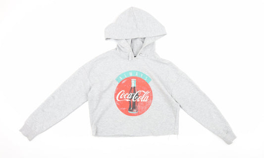 New Look Girls Grey Coca-Cola Hoodie 12-13 Years Pullover