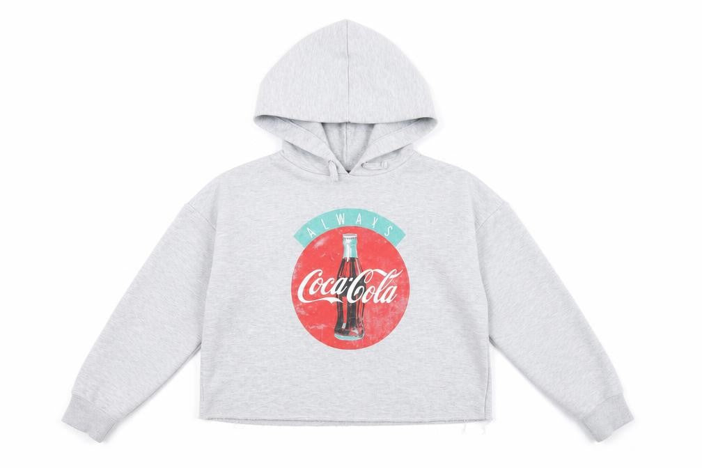 New Look Girls Grey Coca-Cola Hoodie 12-13 Years Pullover