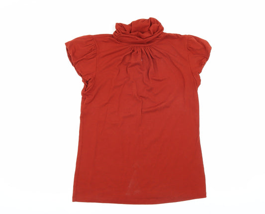 Banana Republic Women's Red Cowl Neck T-Shirt, M