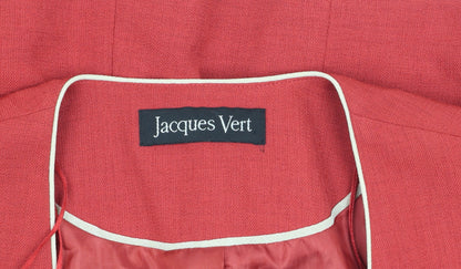 Jacques Vert Women's Red Blazer Size 12