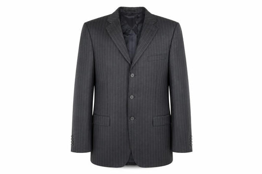 Jaeger Men's Grey Striped Blazer 42L Jacket