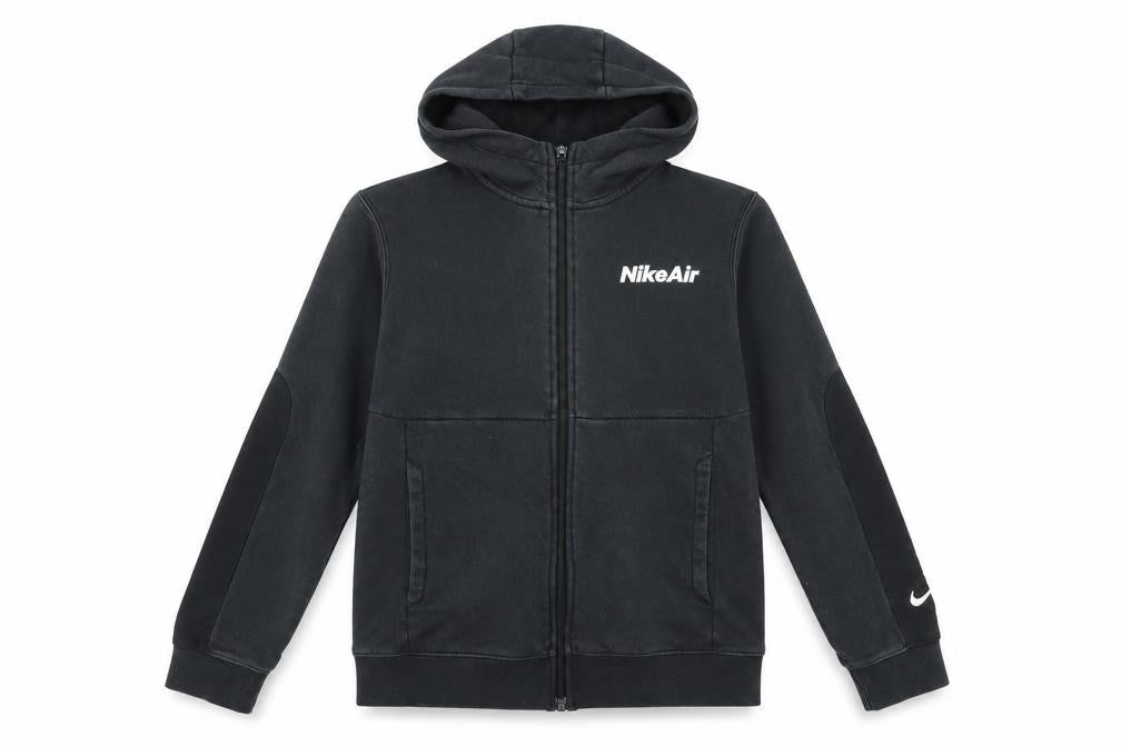 Nike Boys Black Hooded Basic Jacket Size L - Perfect for Autumn