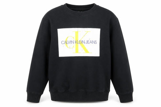 Calvin Klein Jeans Men's Black Medium Logo Sweatshirt