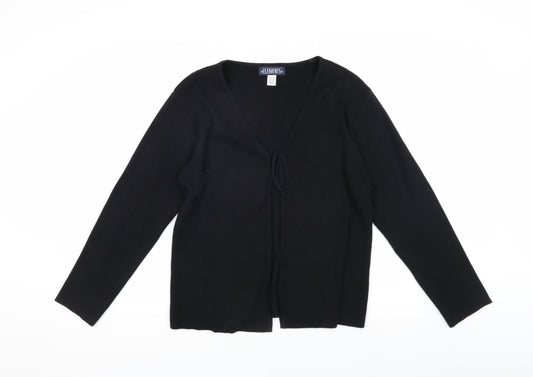 Elements Women's Black V-Neck Cardigan Size 18