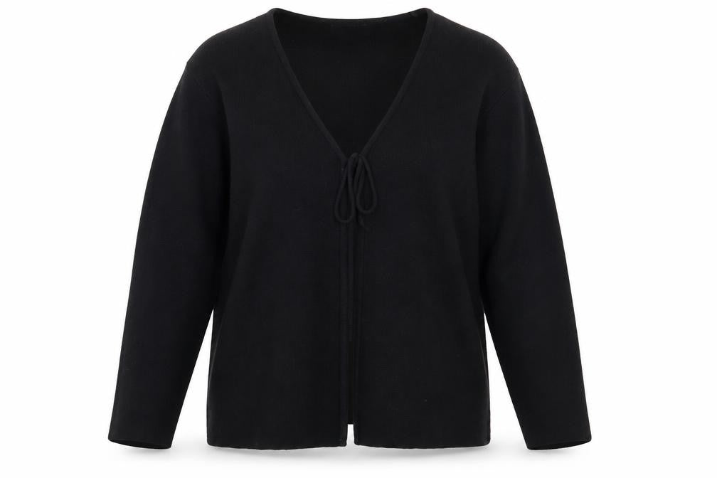 Elements Women's Black V-Neck Cardigan Size 18