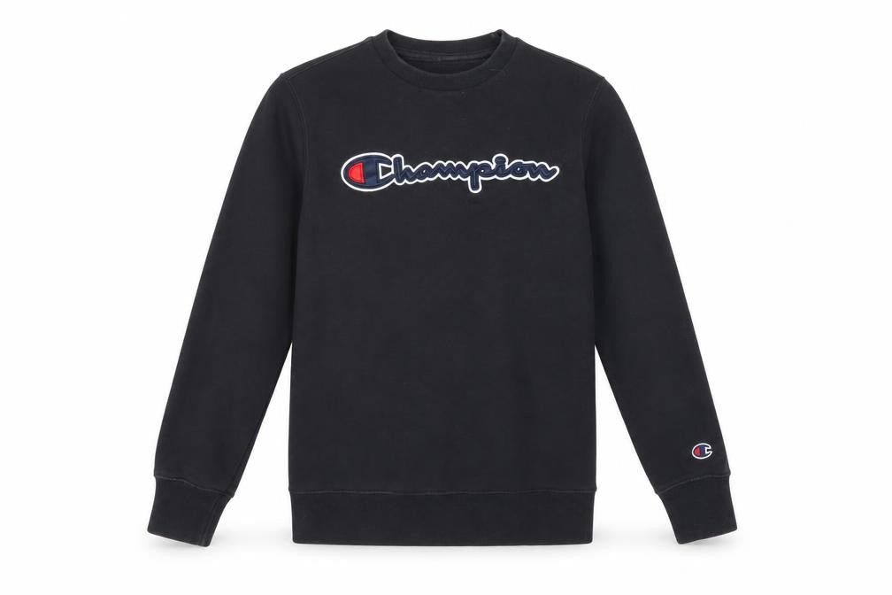 Champion Boys Black Pullover Logo Sweatshirt L