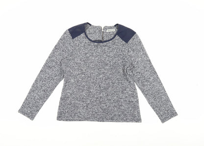 Whistles Women's Blue Knit Blouse, Size M