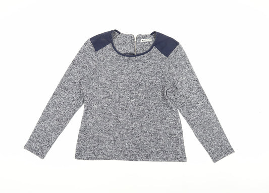 Whistles Women's Blue Knit Blouse, Size M