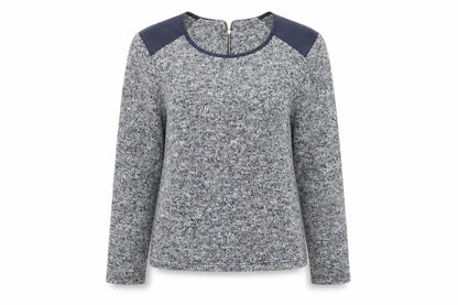 Whistles Women's Blue Knit Blouse, Size M