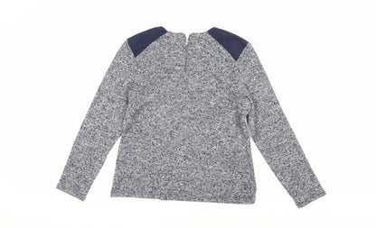Whistles Women's Blue Knit Blouse, Size M