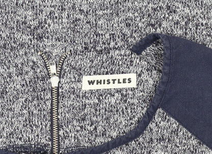 Whistles Women's Blue Knit Blouse, Size M