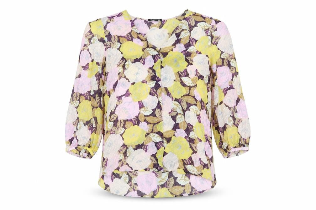 Massimo Dutti Women's Multicoloured Floral Blouse