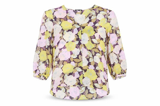 Massimo Dutti Women's Multicoloured Floral Blouse