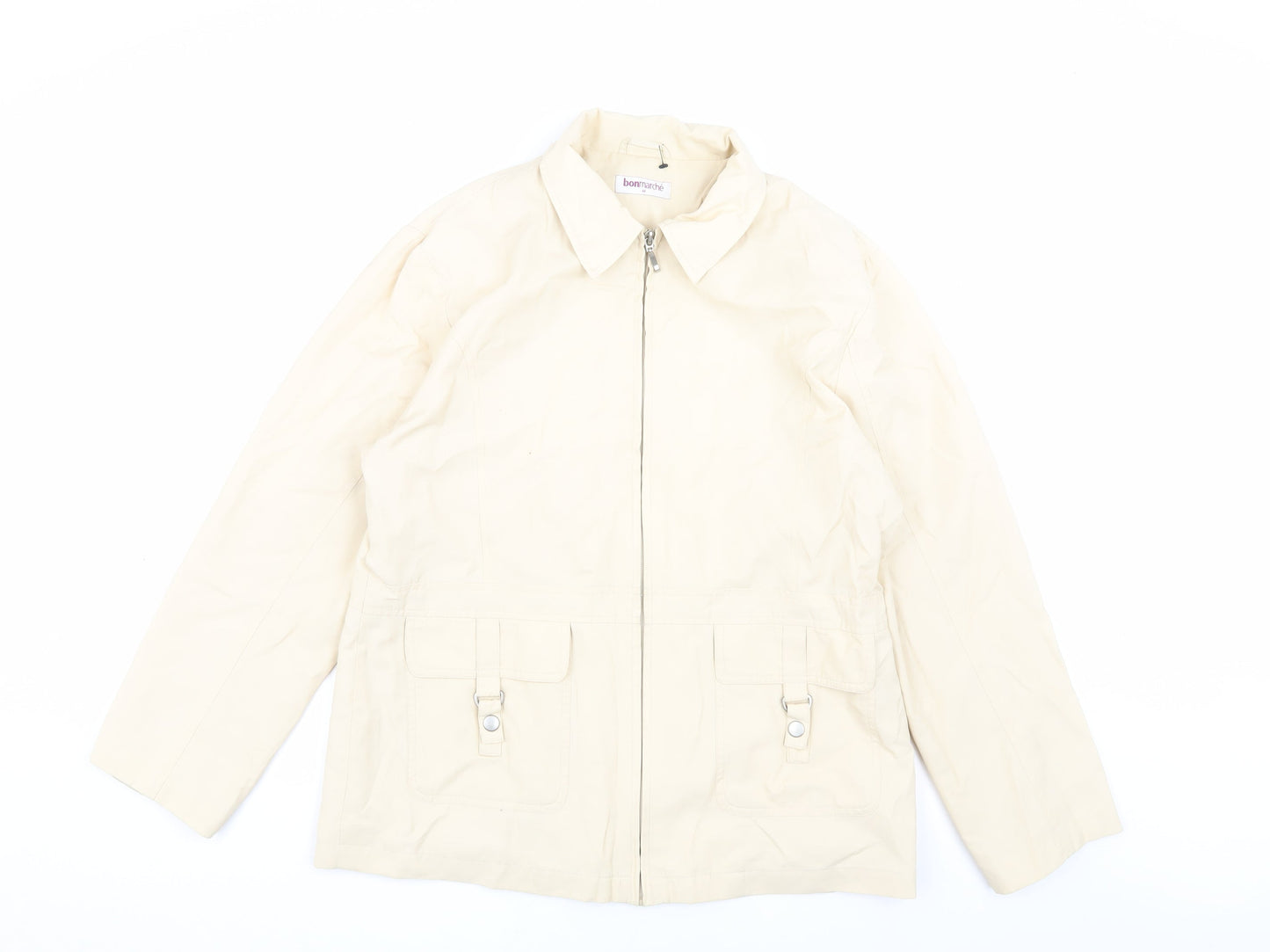 Bonmarché Women's Beige Mid-Length Jacket Size M