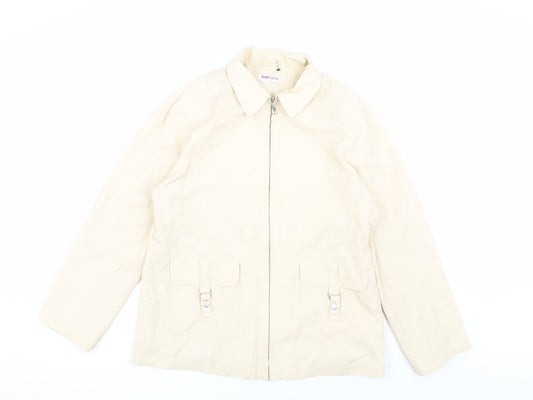 Bonmarché Women's Beige Mid-Length Jacket Size M