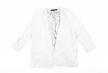 Additional front view of French Connection Women's Ivory Blazer, size 16, Regular Lined