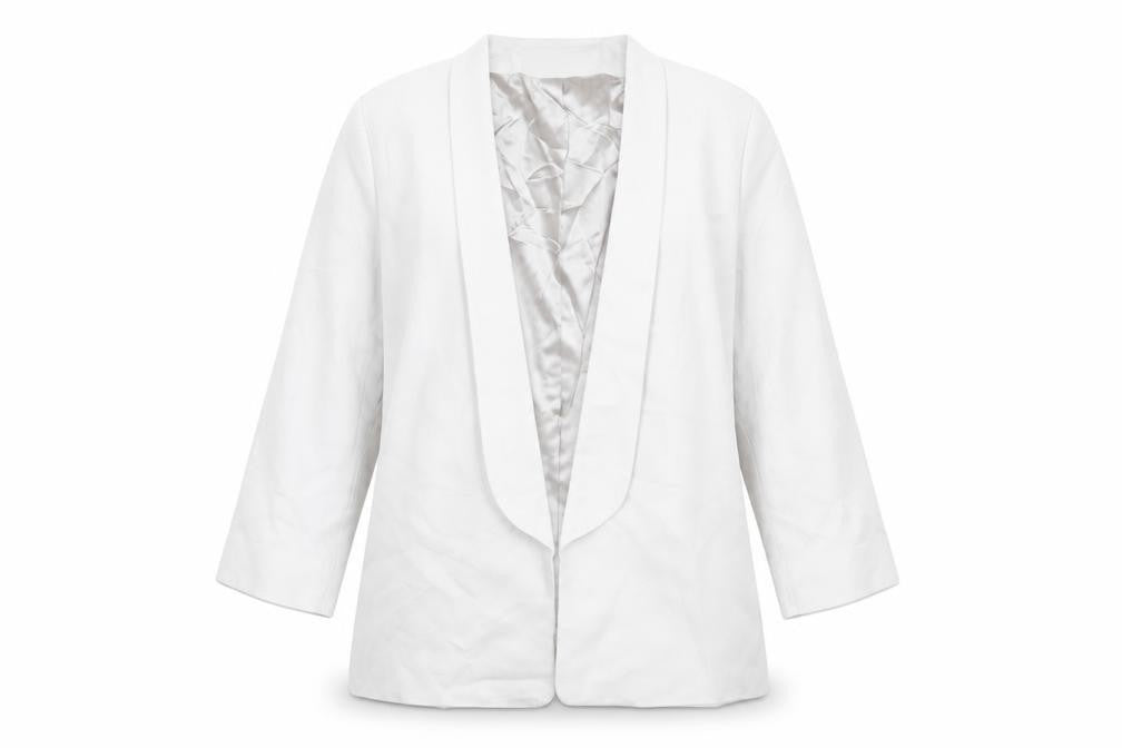French Connection Women's Ivory Blazer Size 16 Regular Lined