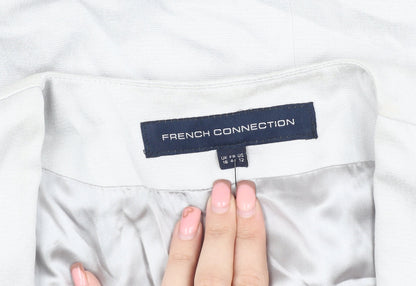 Close-up detail of French Connection Women's Ivory Blazer, size 16, Regular Lined