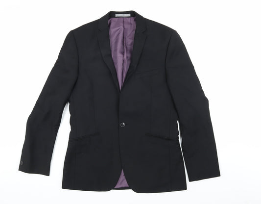 Red Herring Men's Black Regular Fit Blazer 38R