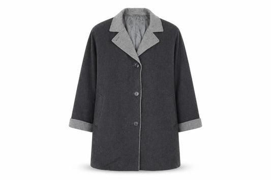 Eastex Women's Grey Wool Overcoat Size 20