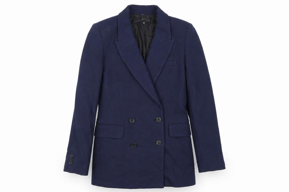 ZARA Women's Blue XS Double-Breasted Blazer
