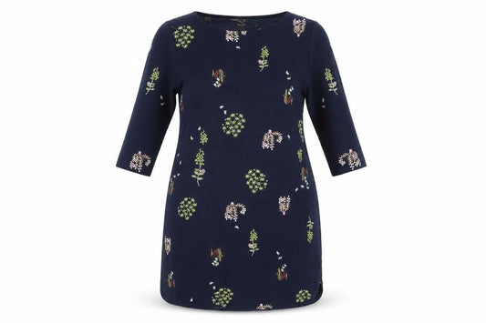 White Stuff Women's Blue Floral Dress Size 12