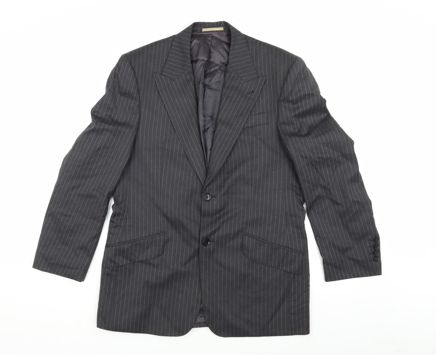Next Men's Grey Striped Blazer 38S