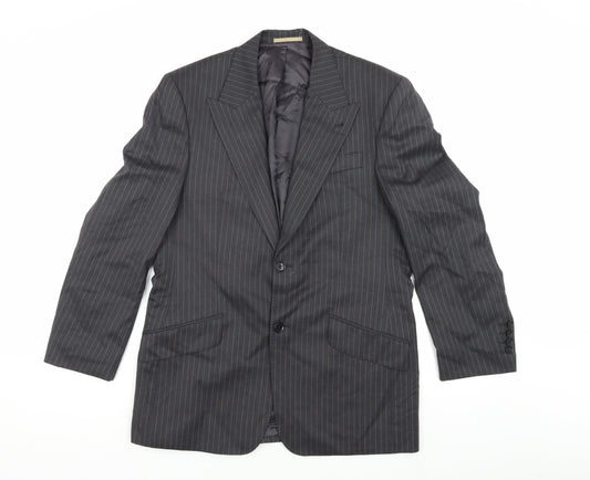 Next Men's Grey Striped Blazer 38S