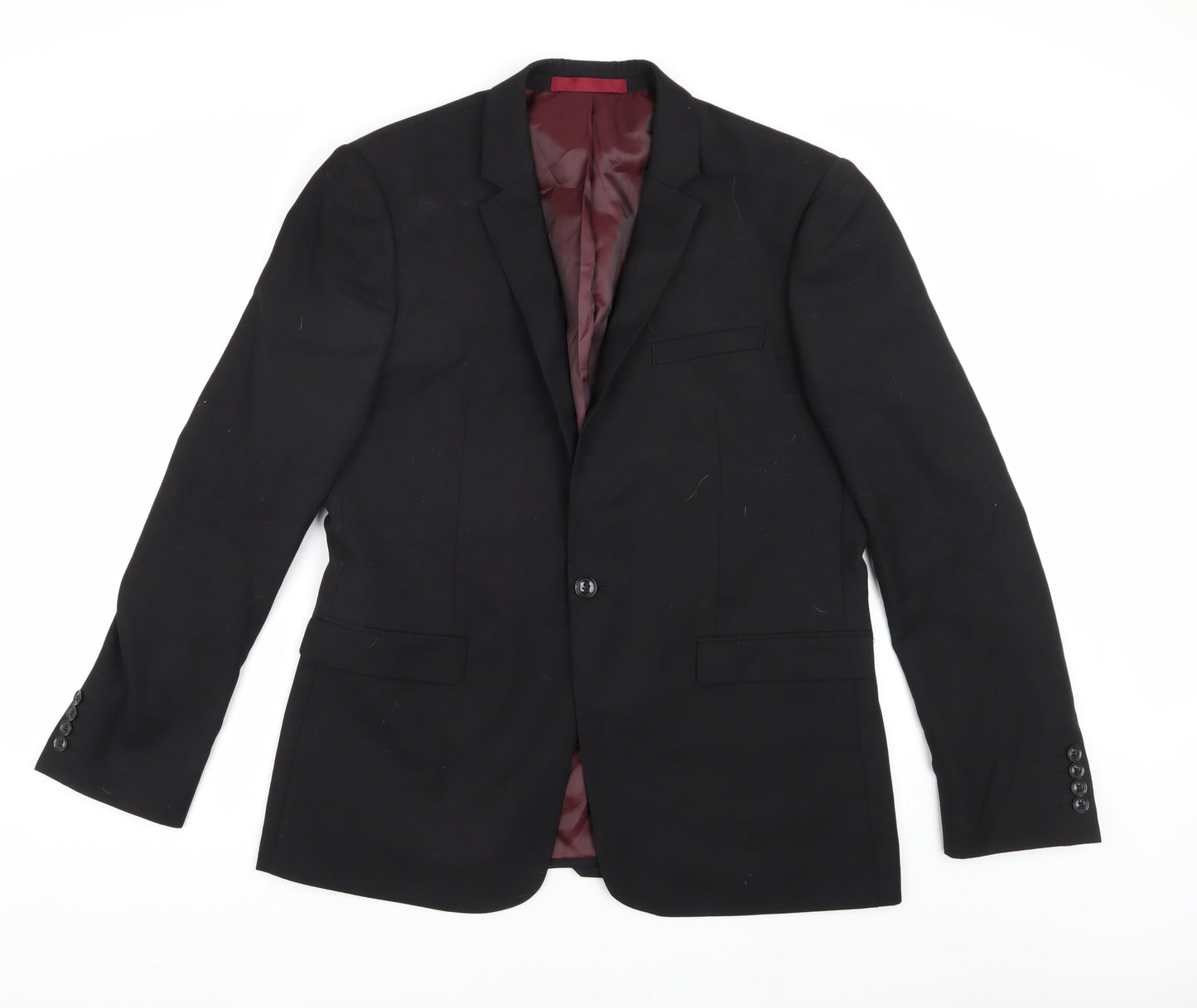 Topman Men's Black Blazer, Size 44R, Formal Jacket
