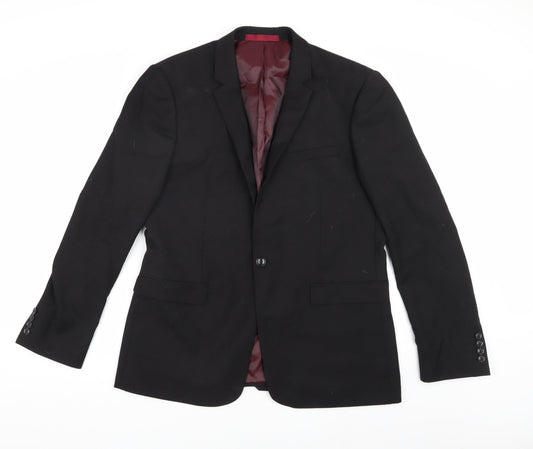 Topman Men's Black Blazer, Size 44R, Formal Jacket